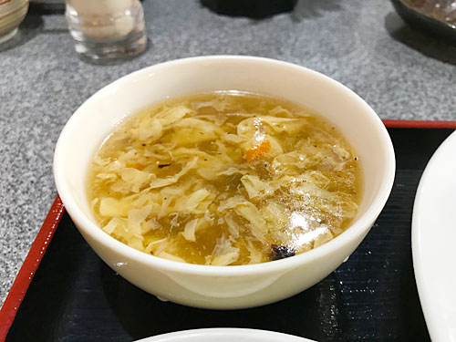 上海麺餃王の玉子スープ
