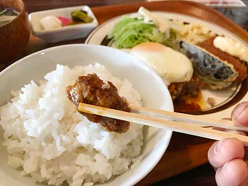 ハンバーグとごはん