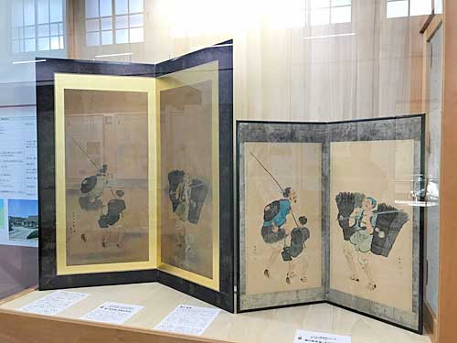 堀川敬周の漁樵図屏風