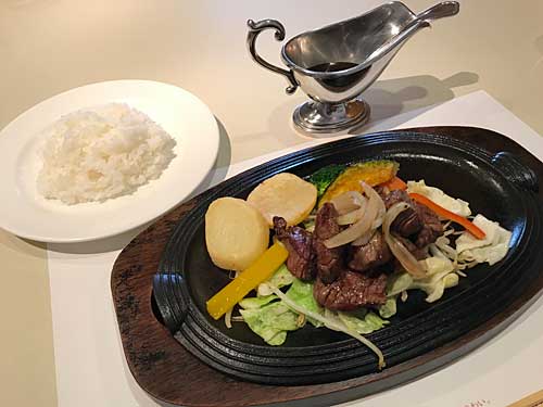 てらおか風舎　国産牛サイコロステーキランチ