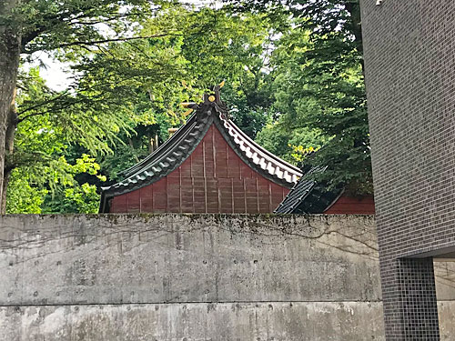尾崎神社の本殿の屋根