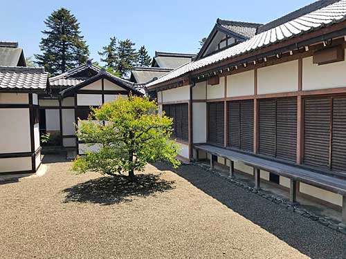 御客座敷の前の庭