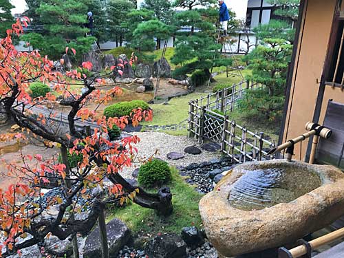 彦根城博物館木造棟の庭