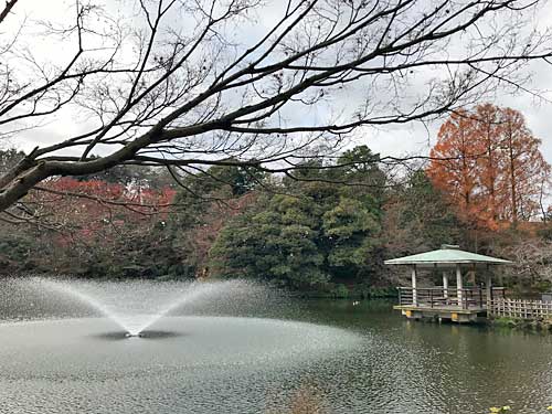 水堀の噴水
