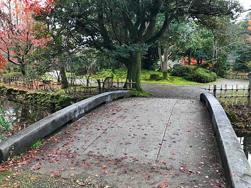 水堀に造成された中島