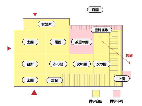 書院台所棟の間取り