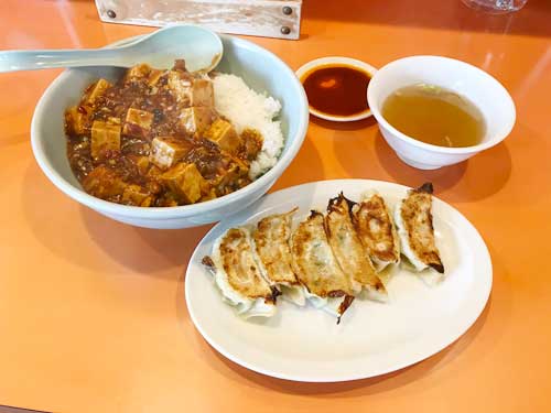 昇龍　マーボー飯＋焼き餃子