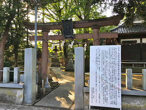 脇にある鳥居