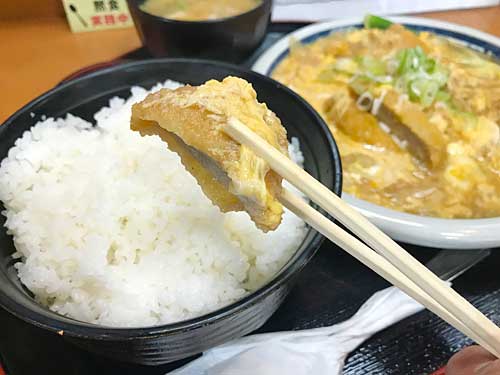煮カツとごはん