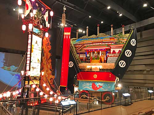 和倉温泉お祭り会館の展示室