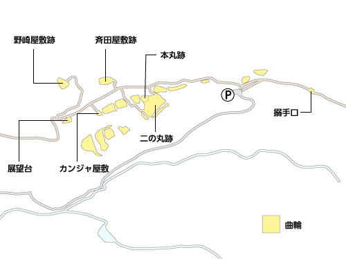 森寺城跡のマップ