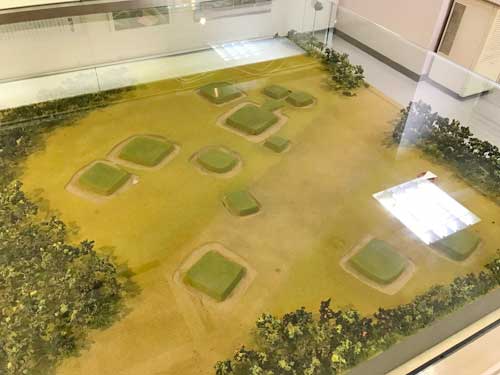 御経塚シンデン古墳群のジオラマ