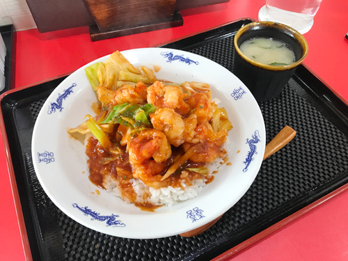 中華食堂 元　エビチリ丼