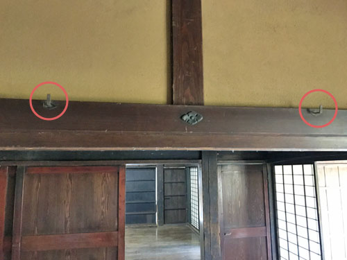 花嫁のれんを掛けるためのフック