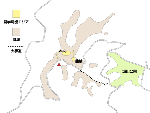 今石動城跡の全体図