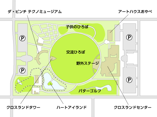 クロスランドおやべのマップ