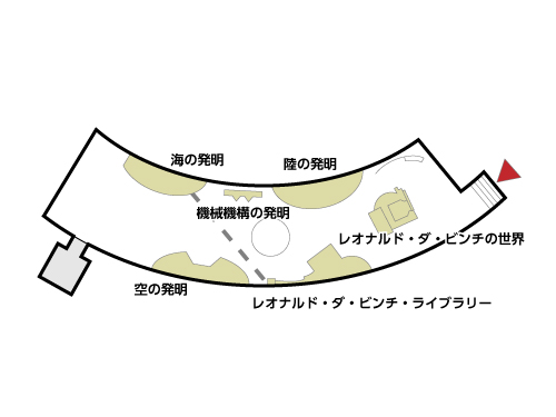 ダ・ビンチ・テクノミュージアムの館内図