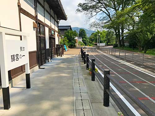 かつての線路の痕跡