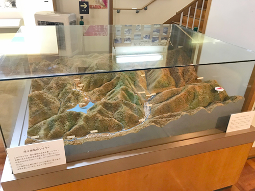 尾小屋鉱山のジオラマ