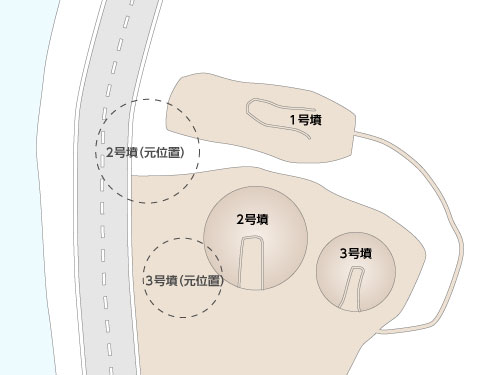 三室まどがけ古墳群の見取り図
