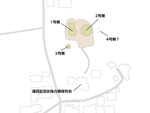 佐味今田谷内古墳群の見取り図