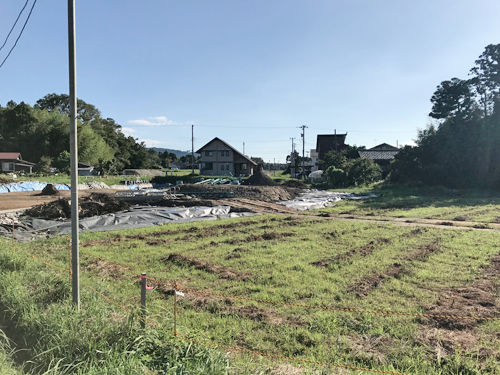 矢田遺跡の発掘風景