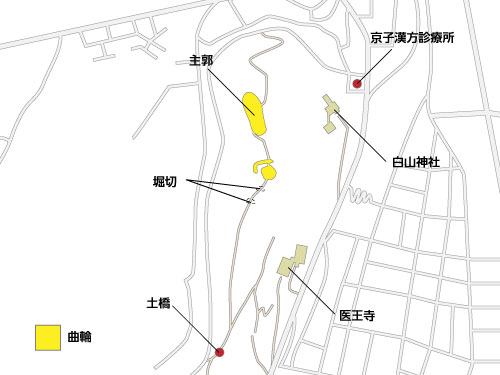 柴田の付城跡の全体マップ