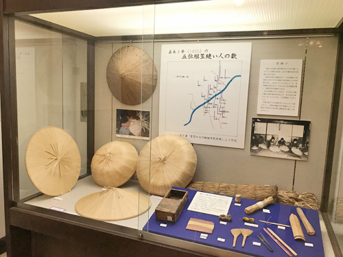 菅笠の展示
