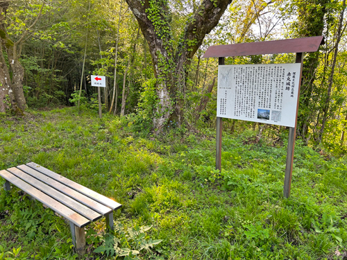 赤丸城跡の案内板
