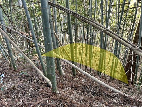 下に見える井戸