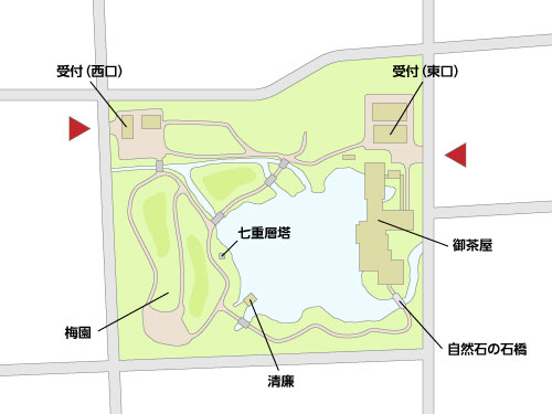 養浩館庭園の全体図