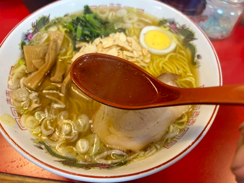 にんにくラーメンのスープ