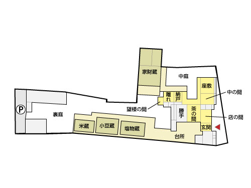 旧角海家住宅の間取り図