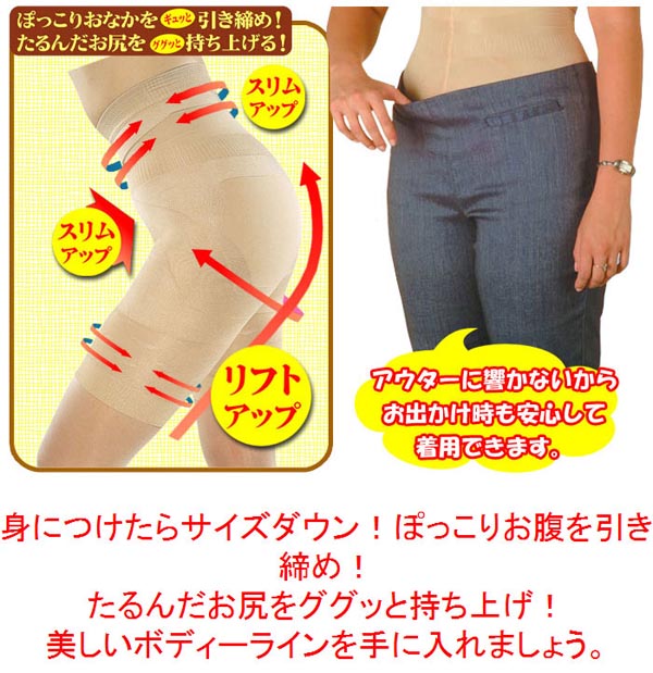 身につけたらサイズダウン！ぽっこりお腹引き締め！