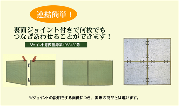 裏面ジョイント付きで何枚でも繋ぎ合せることができます！