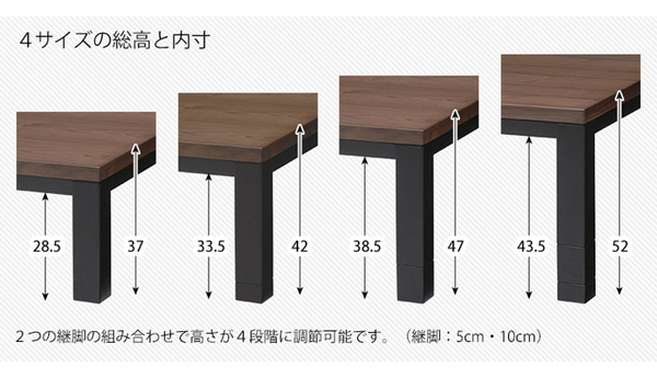4Kサイズの総高と内寸