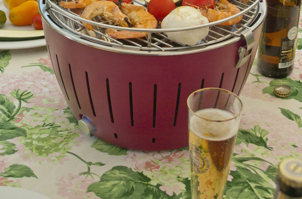 野外でBBQ-2