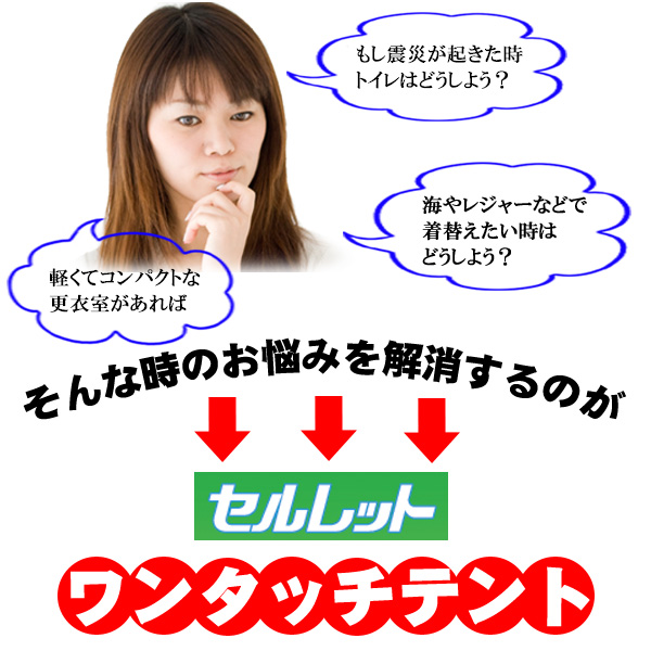 そんな時のお悩みを解消するのがセルレットワンタッチテント
