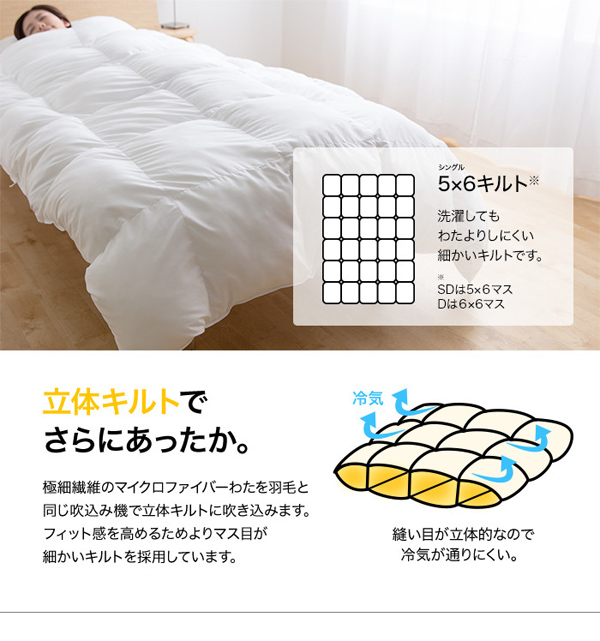 立体キルトでさらにあったか