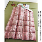 大判羽布団/掛け布団 【シングルサイズ】 防ダニ生地使用 専用カバー付き ピンク