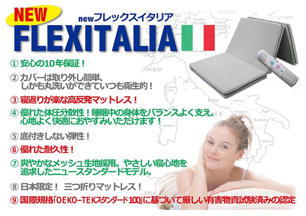 NEWフレックスイタリア 高反発マットレスの特徴