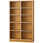 オープンシェルフ 本棚 国産 組立不要 F☆☆☆☆ 105cm幅 アコード H ライト