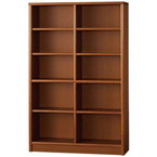 オープンシェルフ 本棚 国産 組立不要 F☆☆☆☆ 120cm幅 アコード H ミディアム